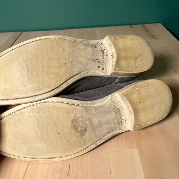 John Varvatos USA Gray Canvas Derby Shoes Men’s 13M Lace-Up Casual Dress - Picture 8 of 9